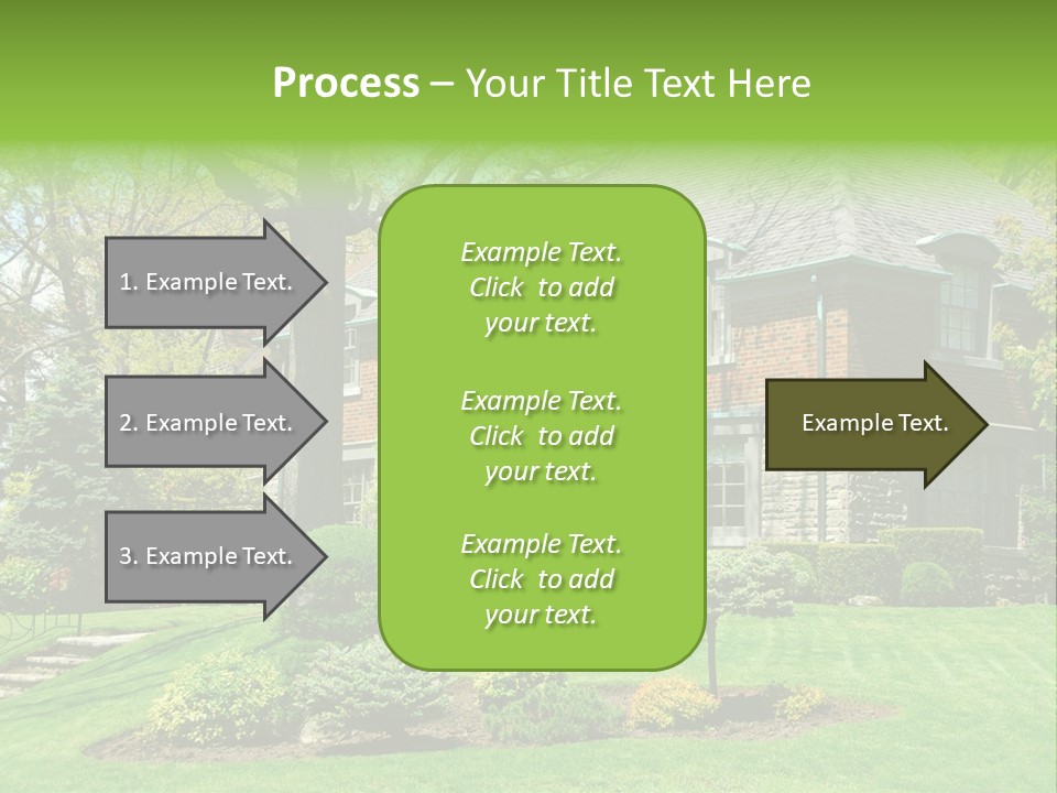 Luxury Two-Storey House With Beautiful Landscaping PowerPoint Template