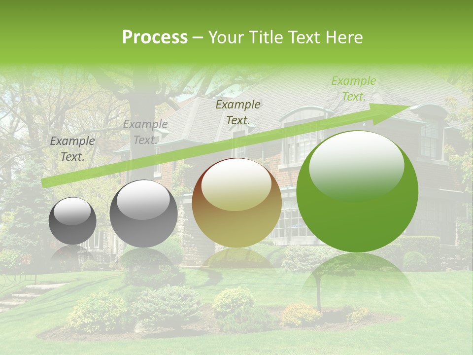 Luxury Two-Storey House With Beautiful Landscaping PowerPoint Template