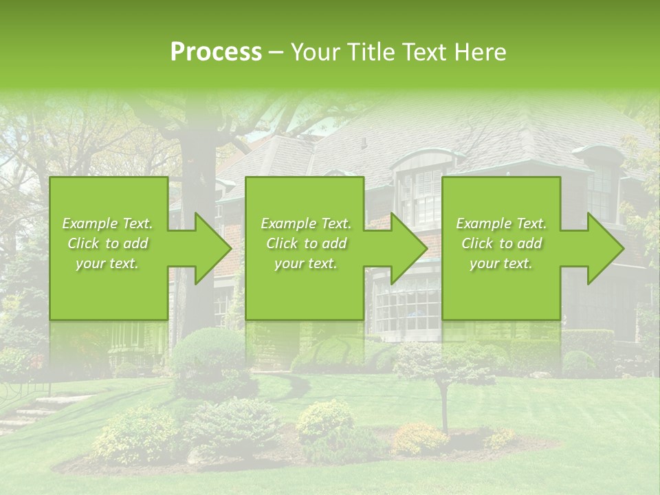 Luxury Two-Storey House With Beautiful Landscaping PowerPoint Template