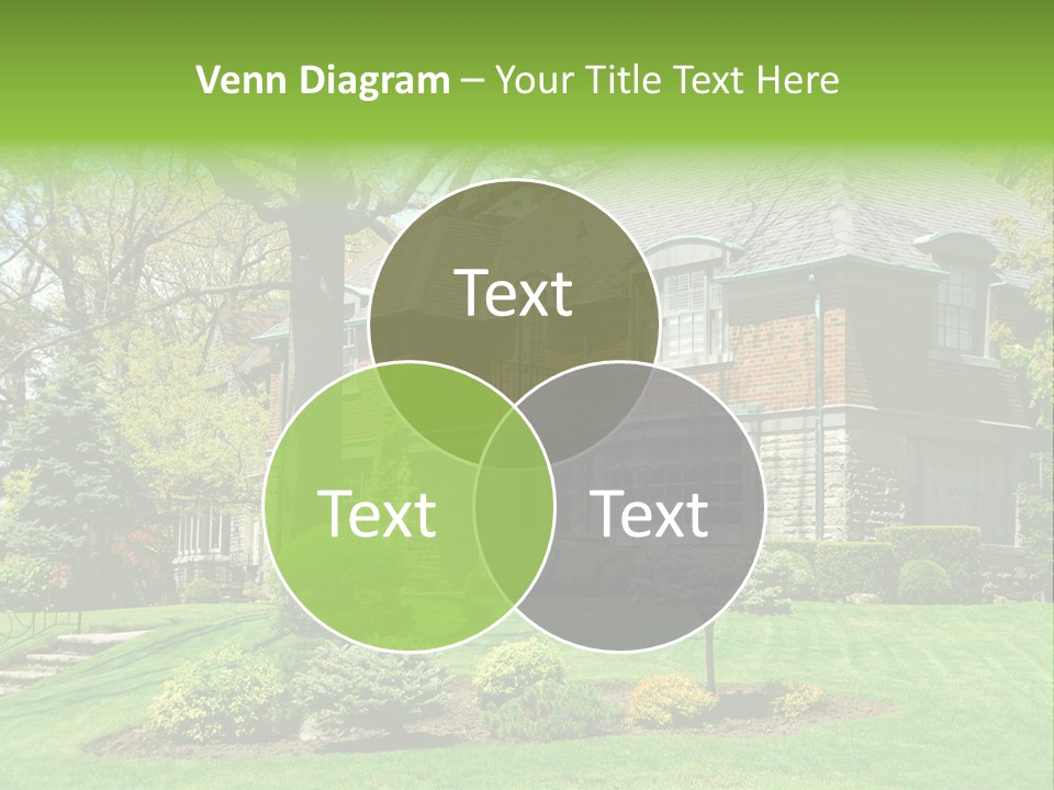 Luxury Two-Storey House With Beautiful Landscaping PowerPoint Template