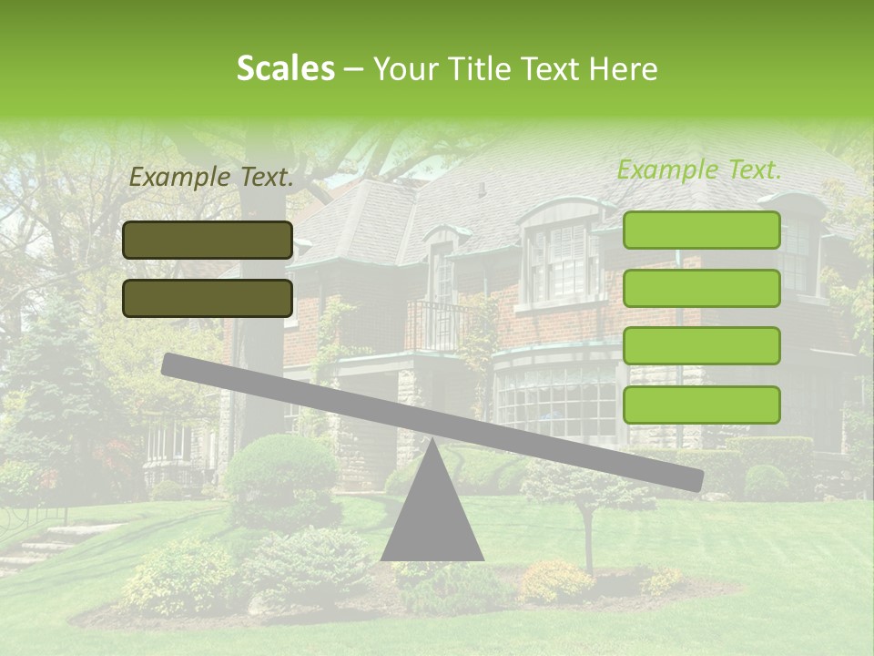 Luxury Two-Storey House With Beautiful Landscaping PowerPoint Template