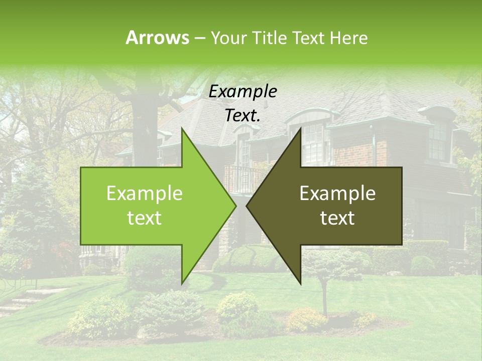 Luxury Two-Storey House With Beautiful Landscaping PowerPoint Template