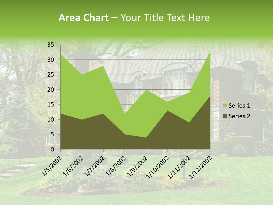 Luxury Two-Storey House With Beautiful Landscaping PowerPoint Template