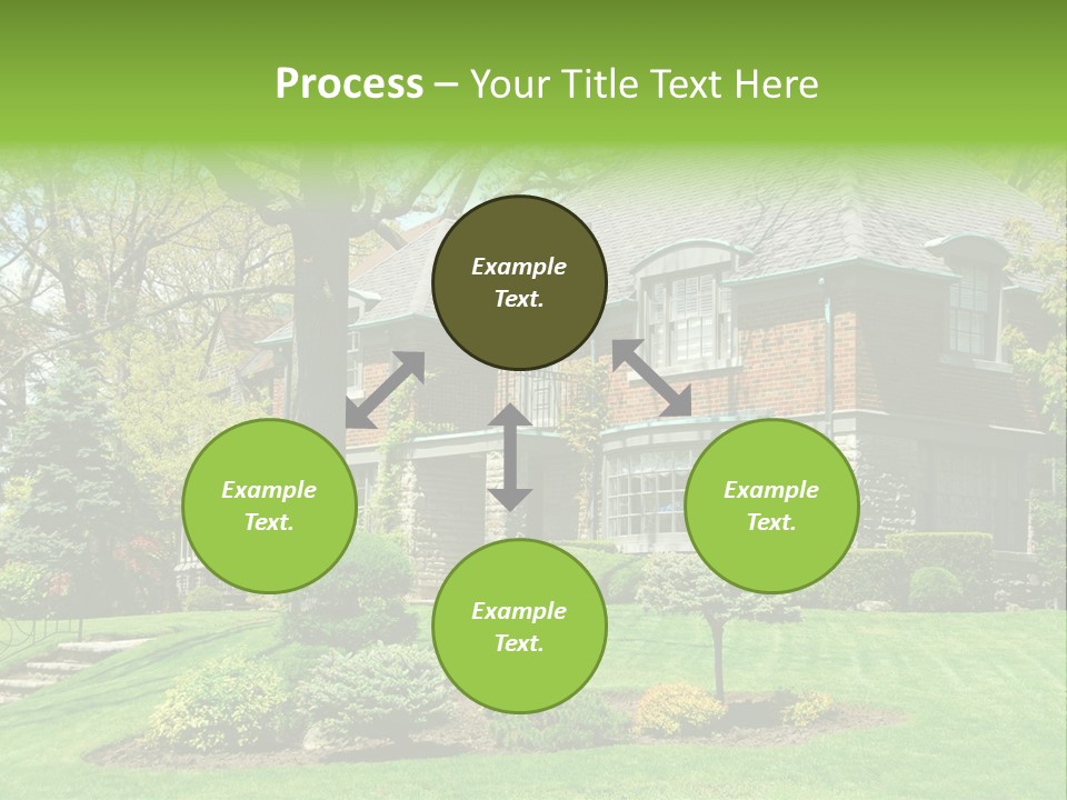 Luxury Two-Storey House With Beautiful Landscaping PowerPoint Template