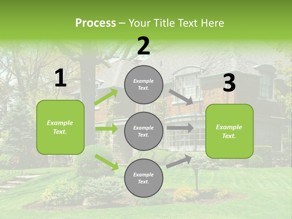 Luxury Two-Storey House With Beautiful Landscaping PowerPoint Template