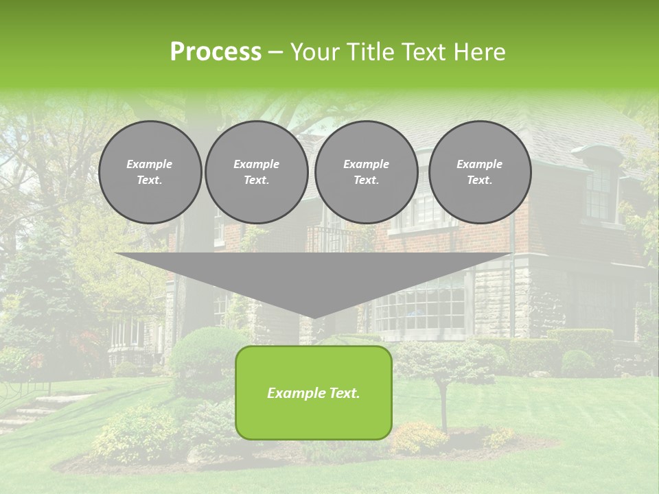 Luxury Two-Storey House With Beautiful Landscaping PowerPoint Template