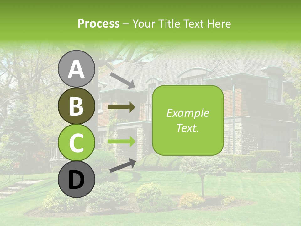 Luxury Two-Storey House With Beautiful Landscaping PowerPoint Template