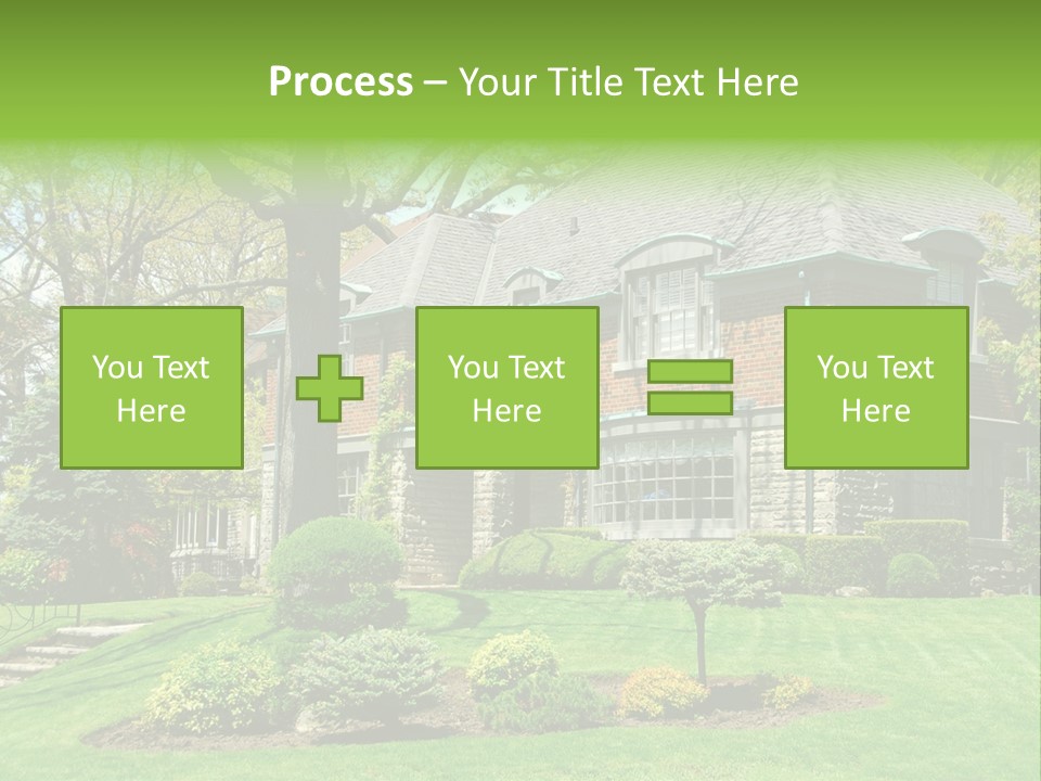 Luxury Two-Storey House With Beautiful Landscaping PowerPoint Template