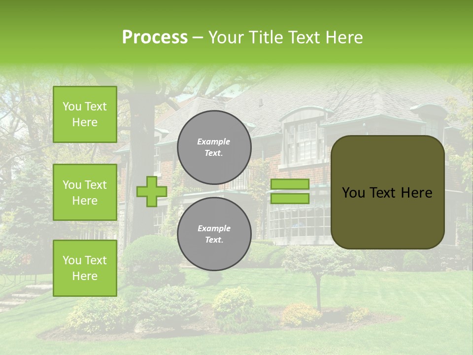 Luxury Two-Storey House With Beautiful Landscaping PowerPoint Template