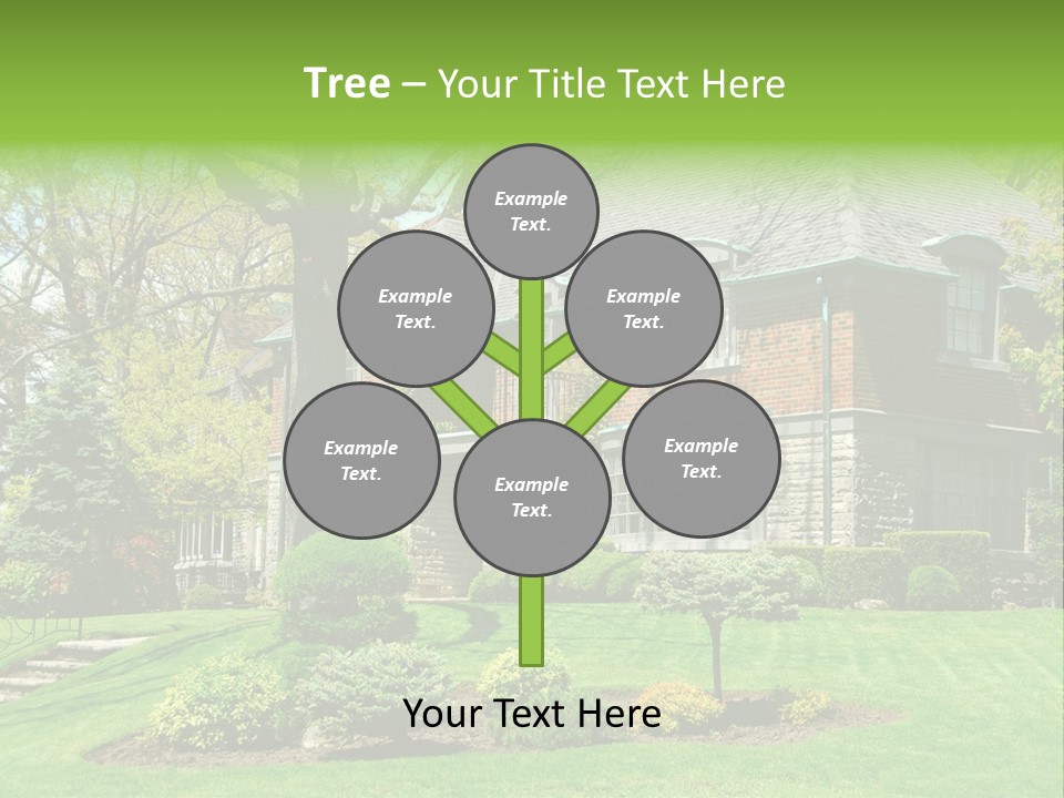 Luxury Two-Storey House With Beautiful Landscaping PowerPoint Template