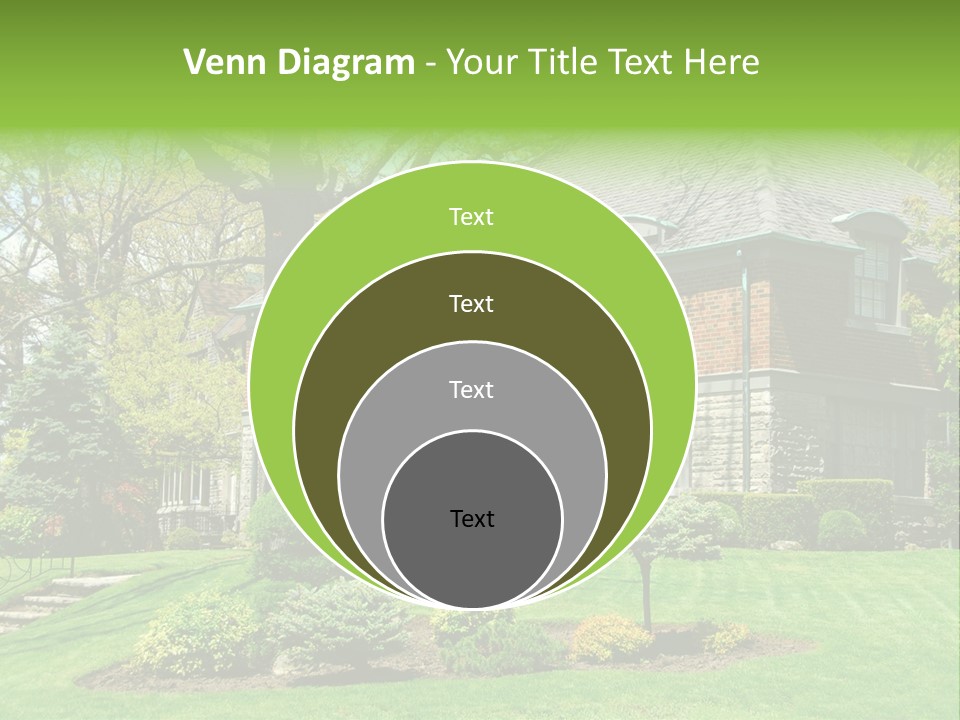 Luxury Two-Storey House With Beautiful Landscaping PowerPoint Template
