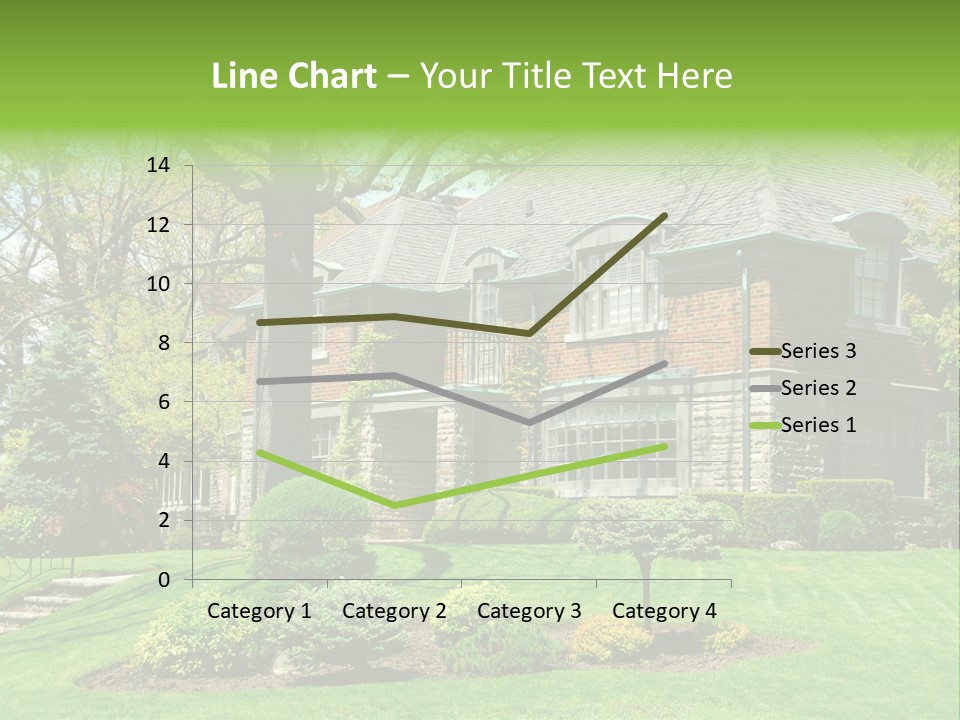 Luxury Two-Storey House With Beautiful Landscaping PowerPoint Template