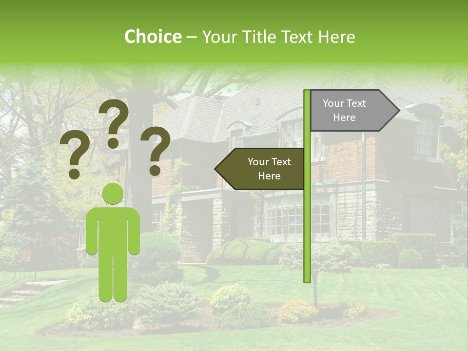 Luxury Two-Storey House With Beautiful Landscaping PowerPoint Template