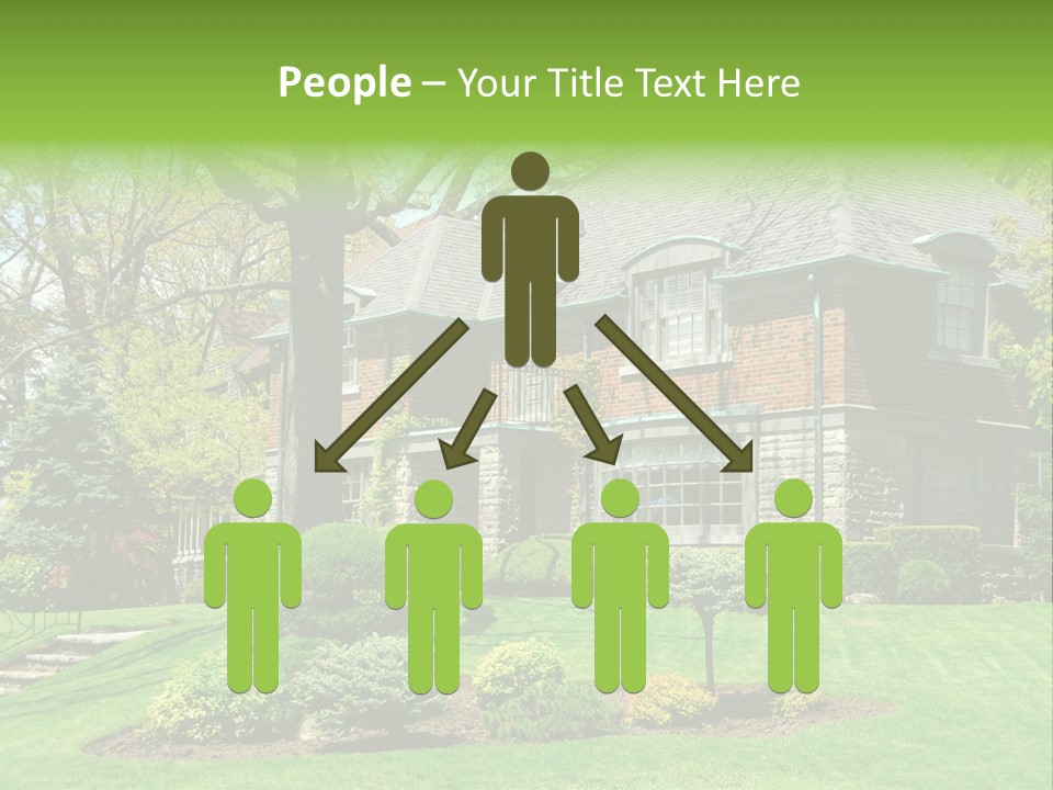 Luxury Two-Storey House With Beautiful Landscaping PowerPoint Template