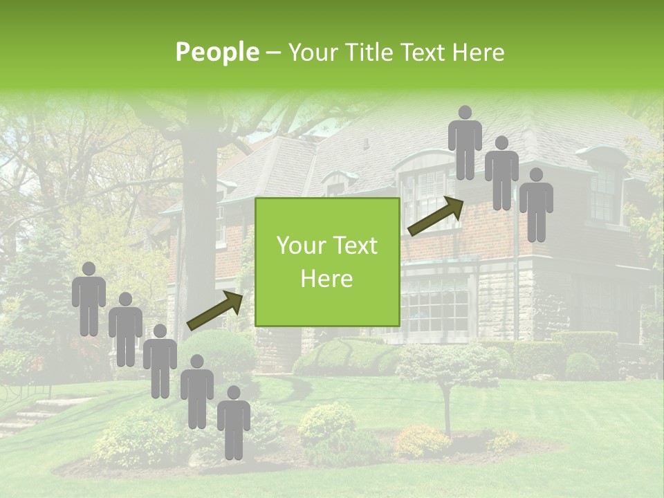 Luxury Two-Storey House With Beautiful Landscaping PowerPoint Template