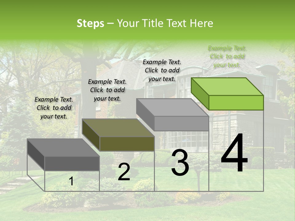 Luxury Two-Storey House With Beautiful Landscaping PowerPoint Template