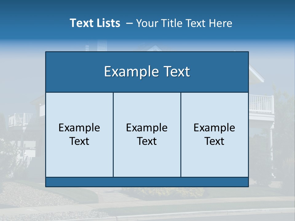 Contemporary Beach House; Pastel Yellow Against Deep Blue Sky PowerPoint Template