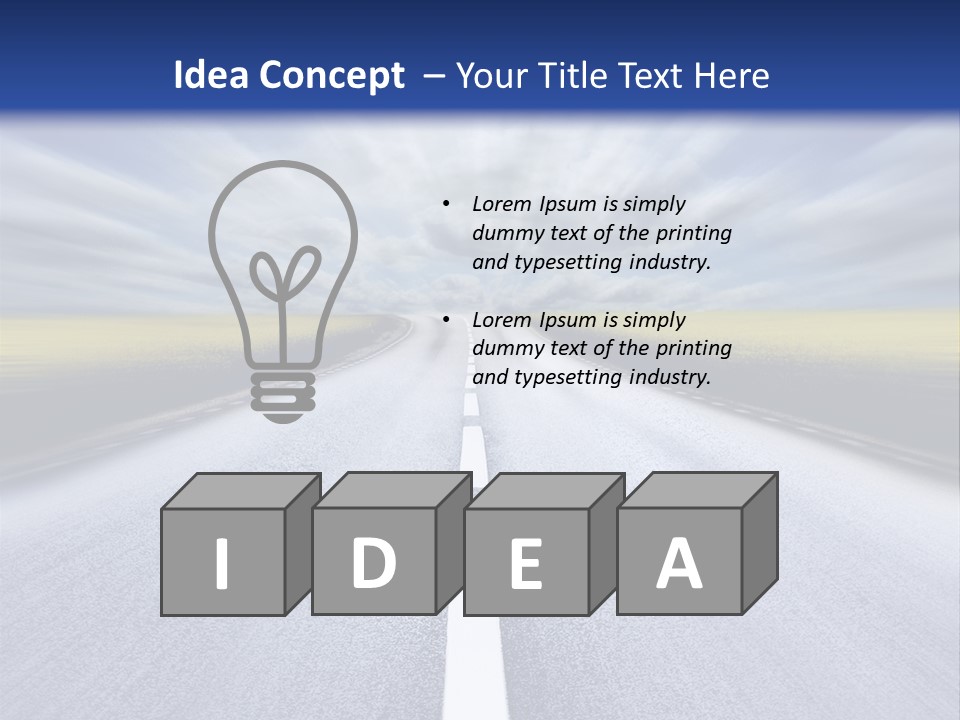 Highway/Motion Blur PowerPoint Template