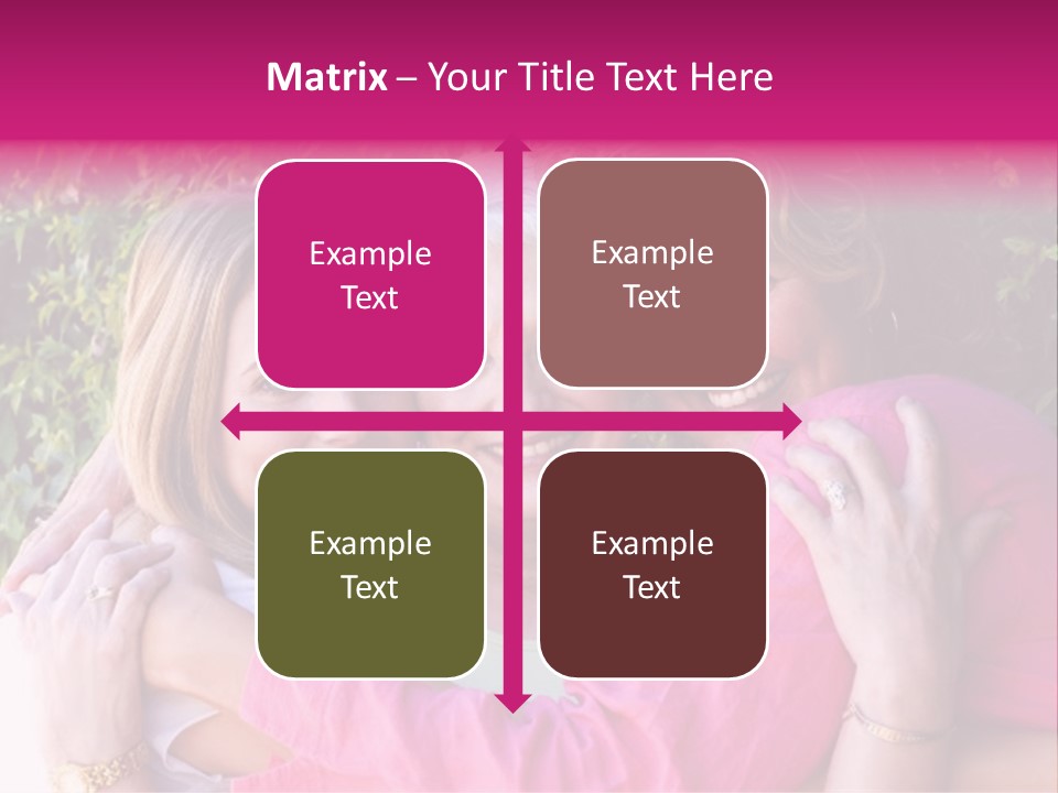 Pretty Woman With Her Beautiful Mother And Daughter. PowerPoint Template