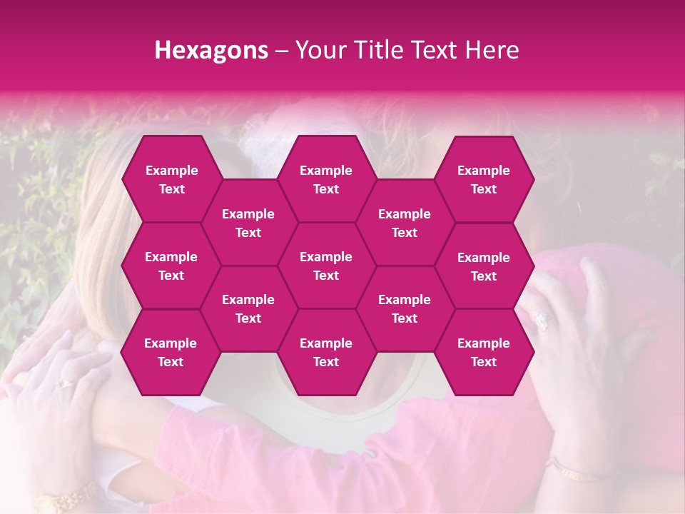 Pretty Woman With Her Beautiful Mother And Daughter. PowerPoint Template