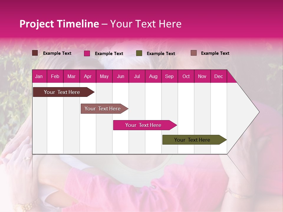 Pretty Woman With Her Beautiful Mother And Daughter. PowerPoint Template