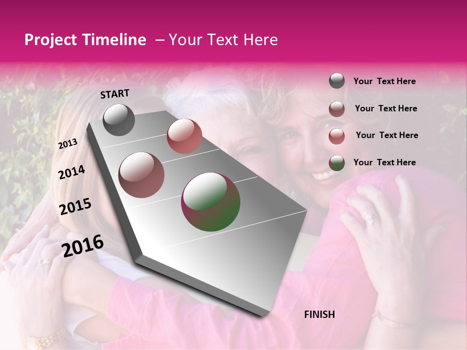 Pretty Woman With Her Beautiful Mother And Daughter. PowerPoint Template
