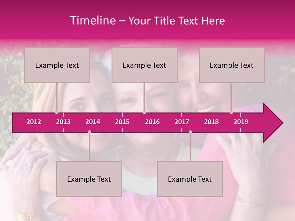 Pretty Woman With Her Beautiful Mother And Daughter. PowerPoint Template