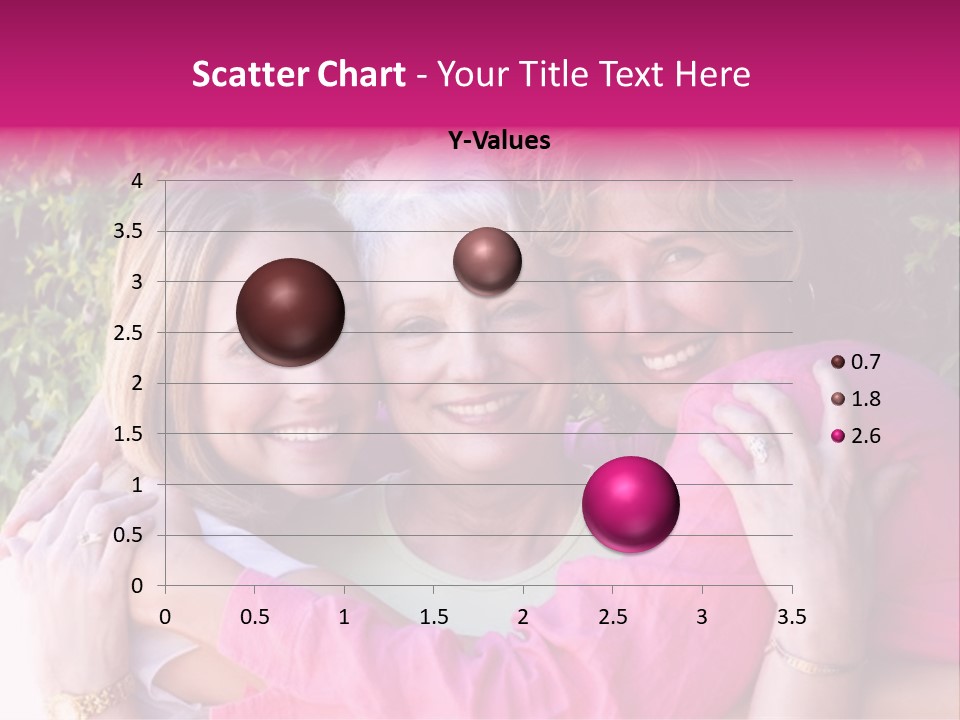 Pretty Woman With Her Beautiful Mother And Daughter. PowerPoint Template