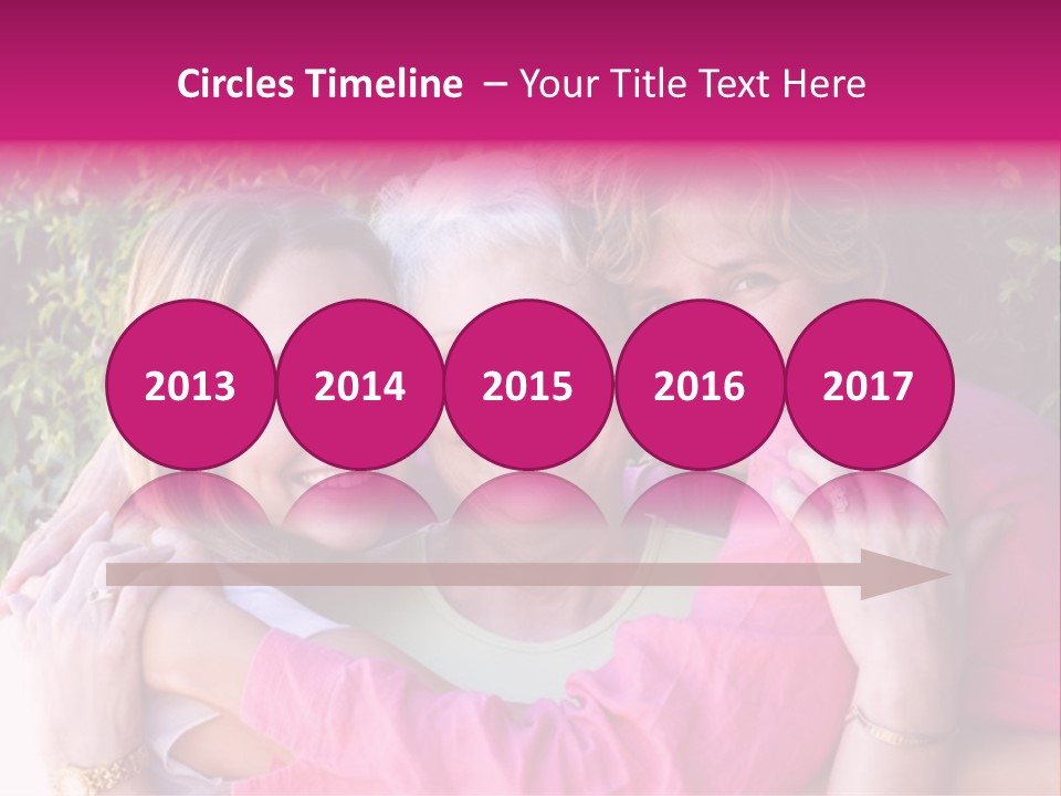 Pretty Woman With Her Beautiful Mother And Daughter. PowerPoint Template