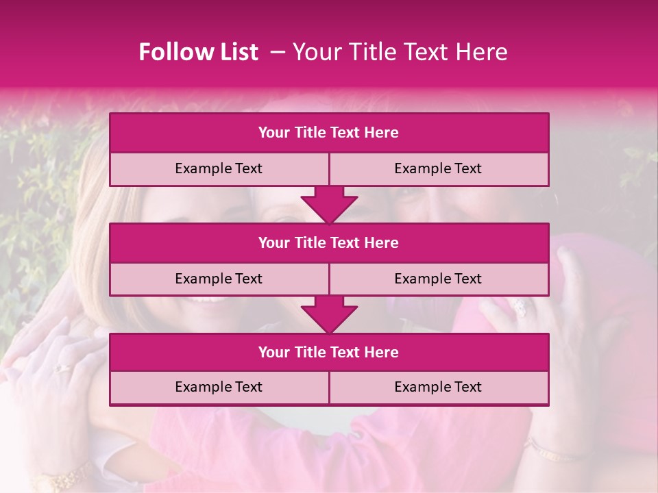 Pretty Woman With Her Beautiful Mother And Daughter. PowerPoint Template