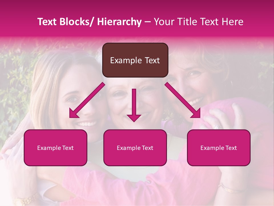 Pretty Woman With Her Beautiful Mother And Daughter. PowerPoint Template