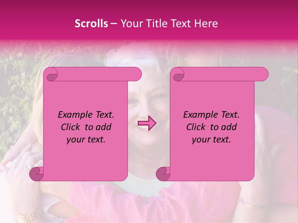 Pretty Woman With Her Beautiful Mother And Daughter. PowerPoint Template