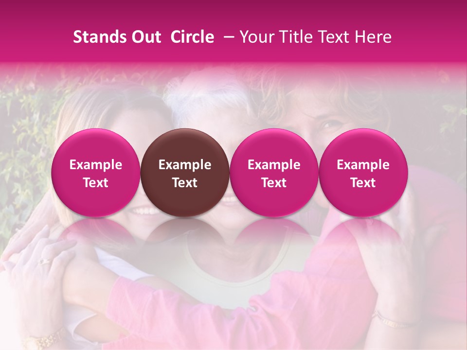 Pretty Woman With Her Beautiful Mother And Daughter. PowerPoint Template