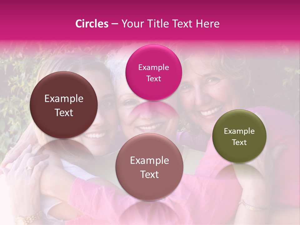 Pretty Woman With Her Beautiful Mother And Daughter. PowerPoint Template