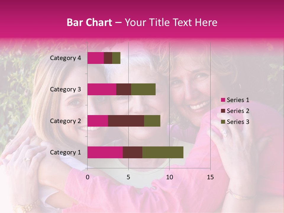 Pretty Woman With Her Beautiful Mother And Daughter. PowerPoint Template