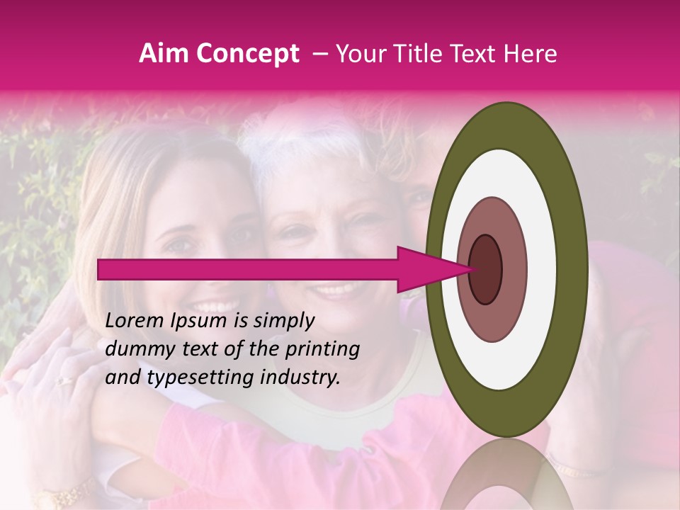 Pretty Woman With Her Beautiful Mother And Daughter. PowerPoint Template