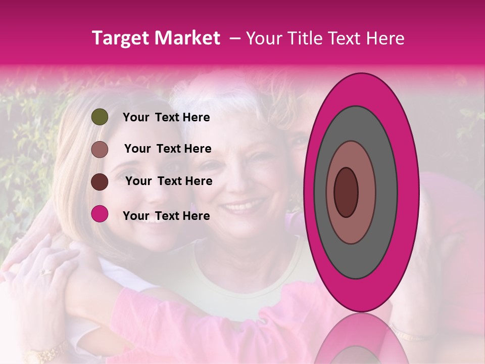 Pretty Woman With Her Beautiful Mother And Daughter. PowerPoint Template