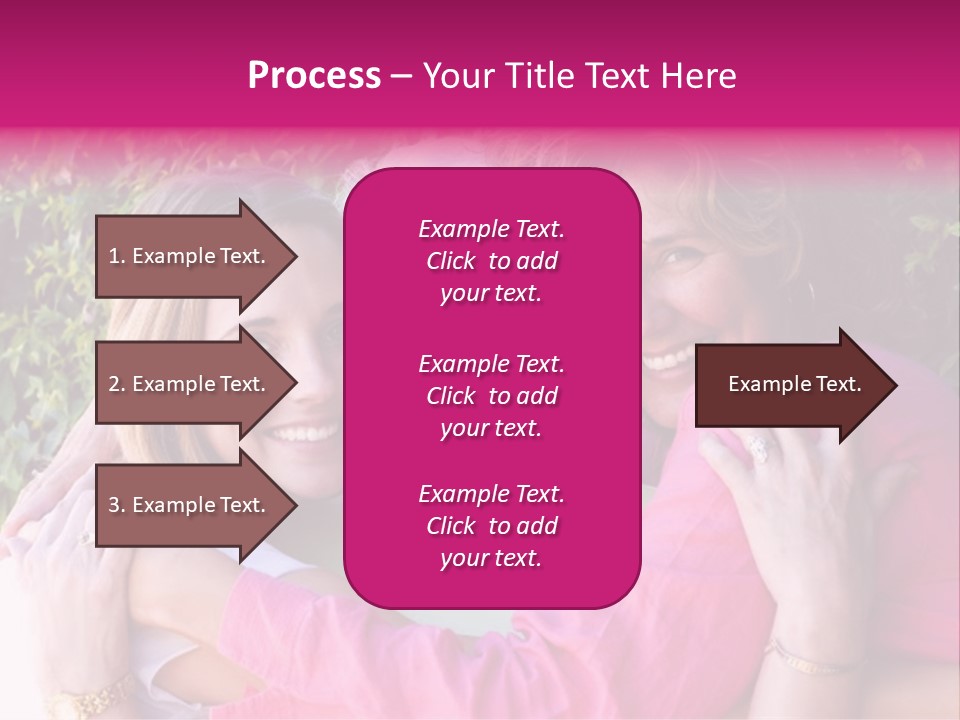 Pretty Woman With Her Beautiful Mother And Daughter. PowerPoint Template