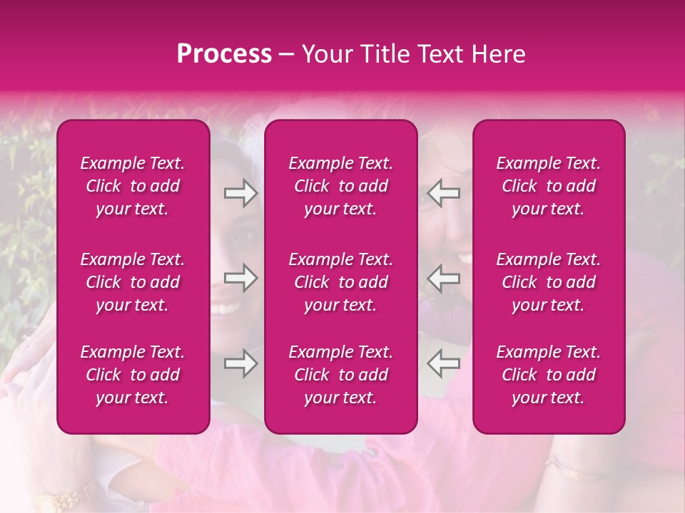 Pretty Woman With Her Beautiful Mother And Daughter. PowerPoint Template