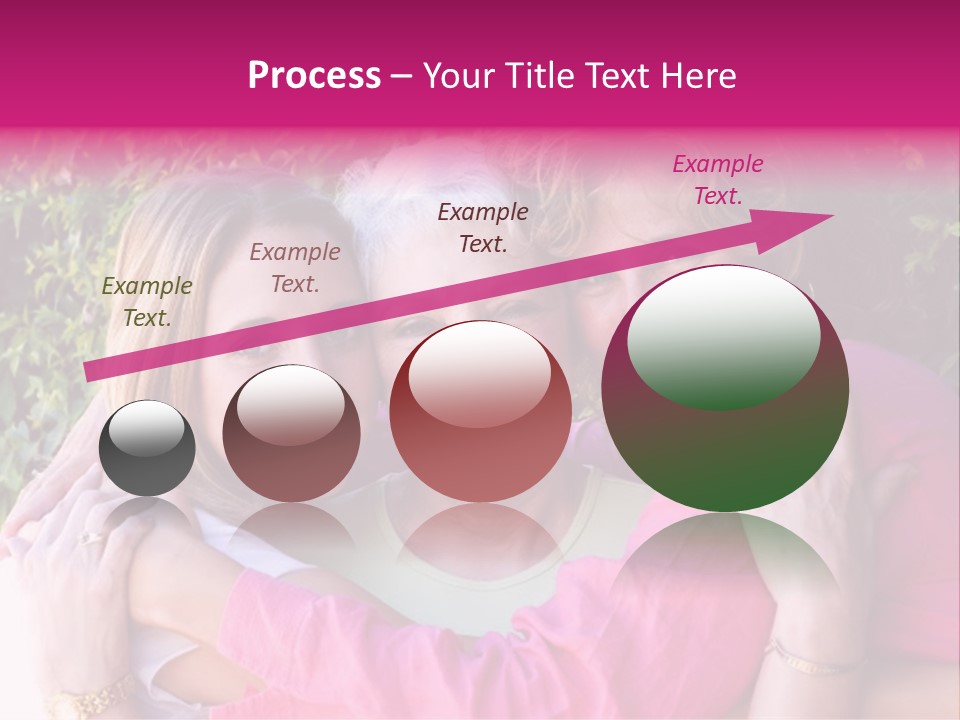 Pretty Woman With Her Beautiful Mother And Daughter. PowerPoint Template