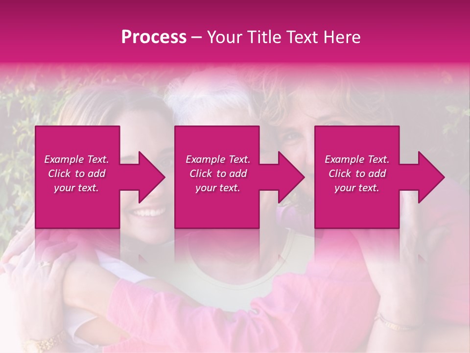 Pretty Woman With Her Beautiful Mother And Daughter. PowerPoint Template