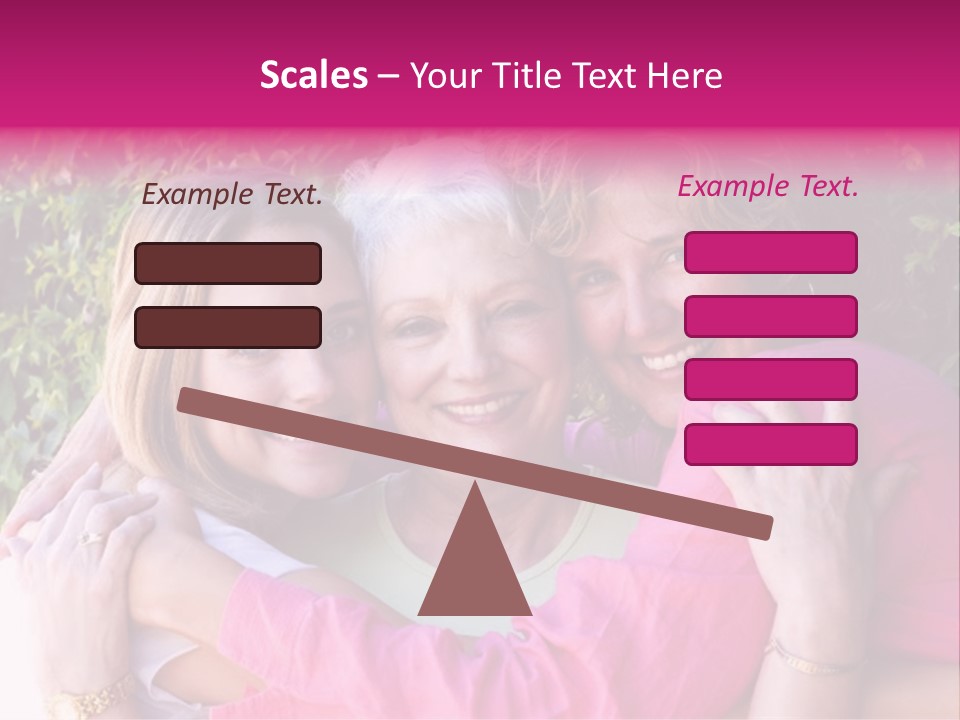 Pretty Woman With Her Beautiful Mother And Daughter. PowerPoint Template