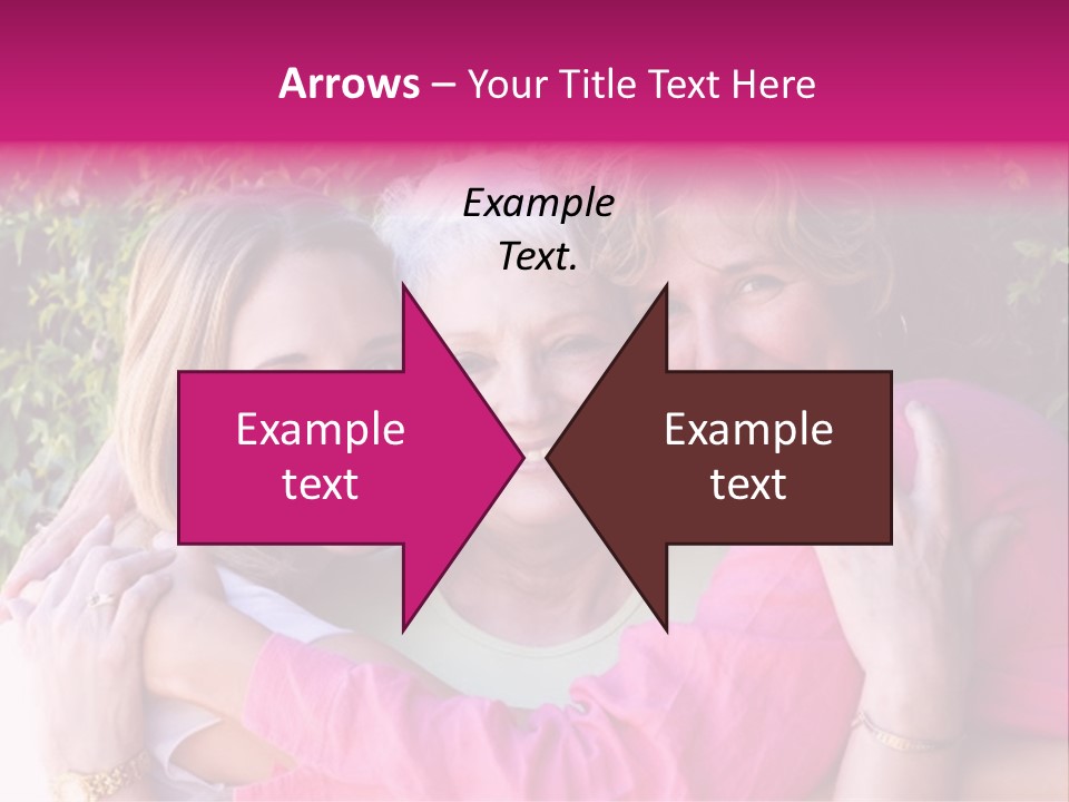 Pretty Woman With Her Beautiful Mother And Daughter. PowerPoint Template