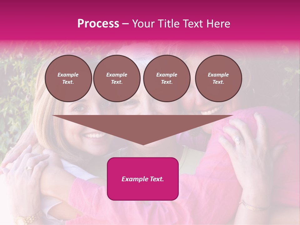 Pretty Woman With Her Beautiful Mother And Daughter. PowerPoint Template