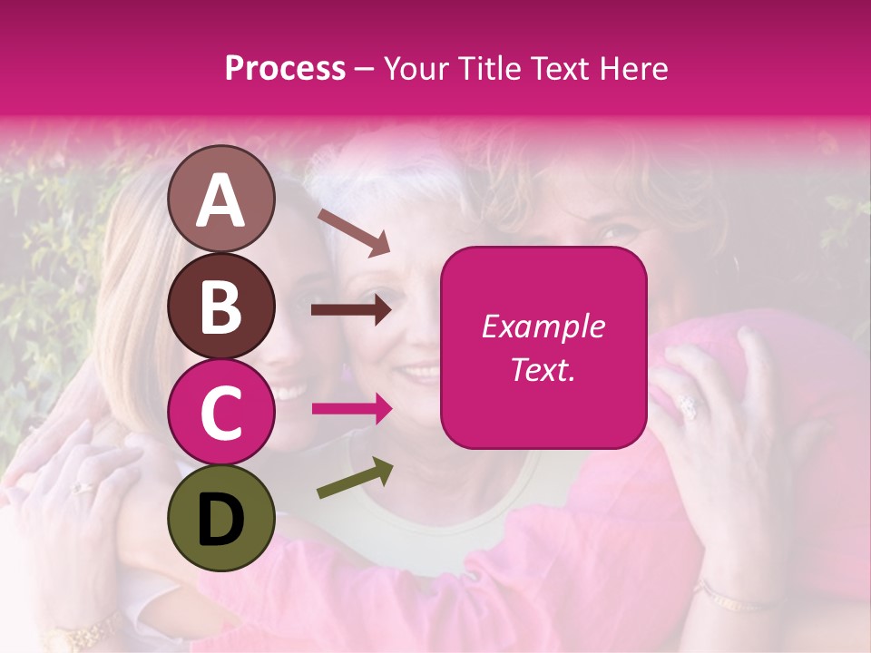 Pretty Woman With Her Beautiful Mother And Daughter. PowerPoint Template