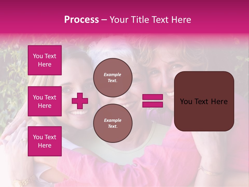 Pretty Woman With Her Beautiful Mother And Daughter. PowerPoint Template