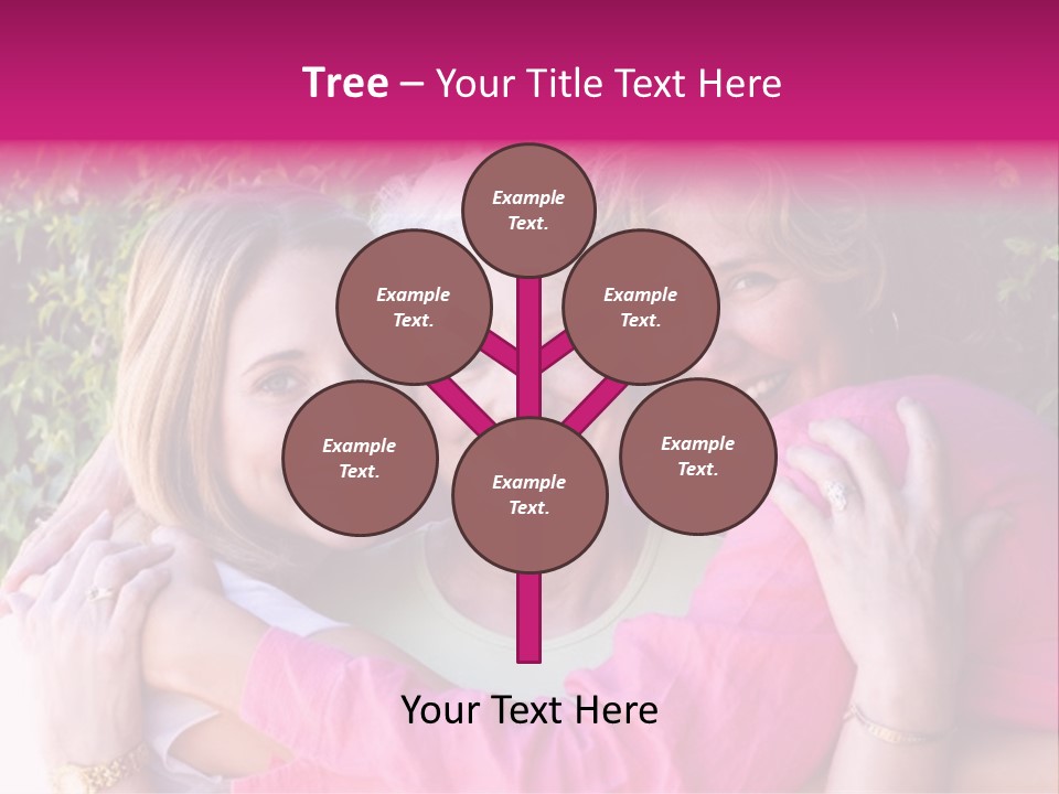 Pretty Woman With Her Beautiful Mother And Daughter. PowerPoint Template