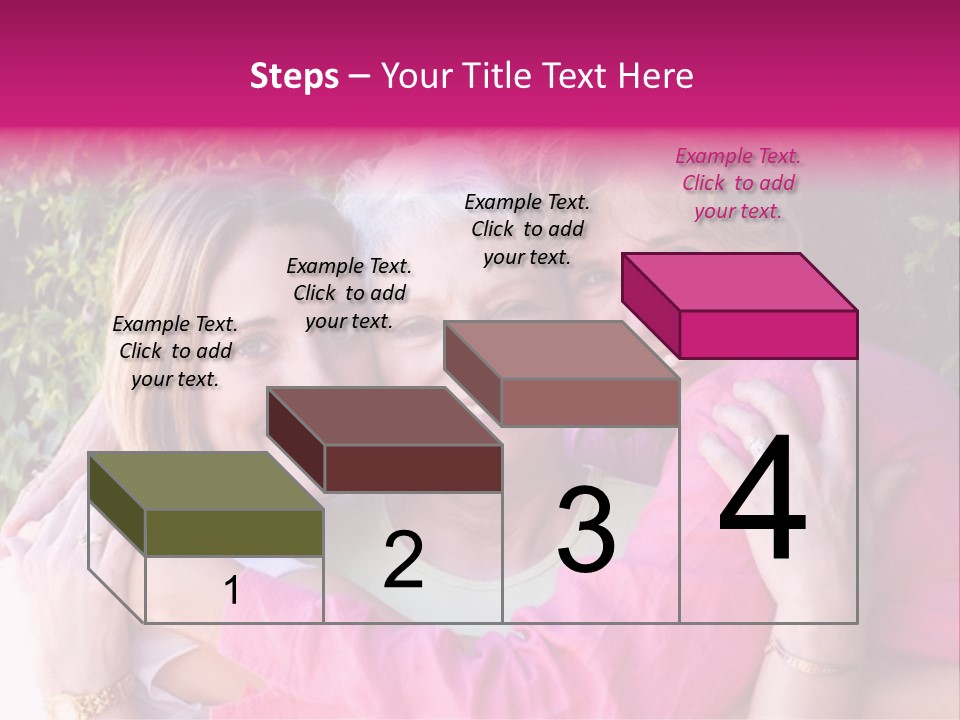 Pretty Woman With Her Beautiful Mother And Daughter. PowerPoint Template