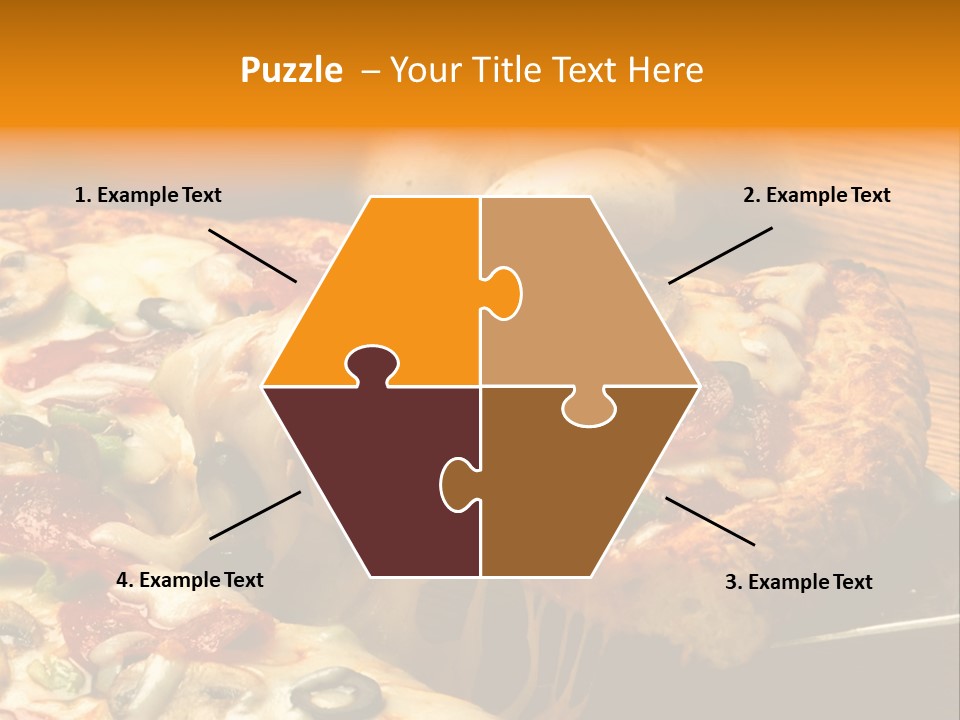 Supreme Pizza In Pan PowerPoint Template