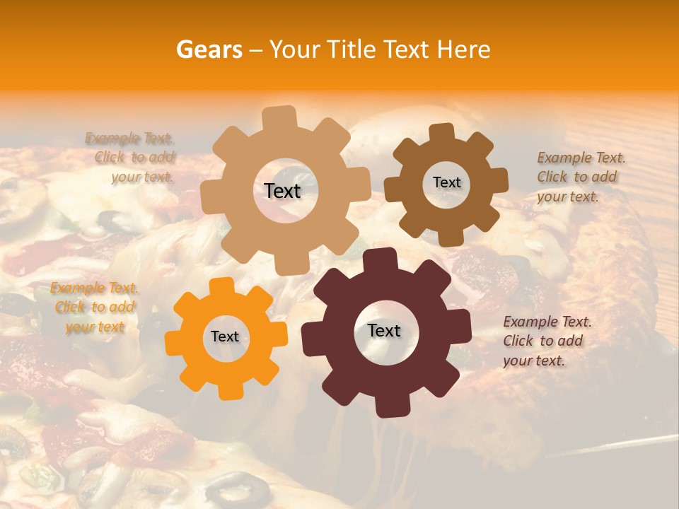 Supreme Pizza In Pan PowerPoint Template